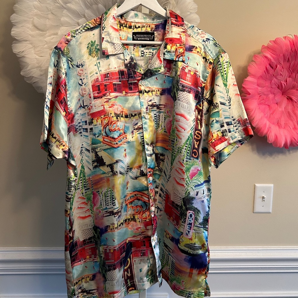 Fresh Prints Retro Casino Shirt Size XL